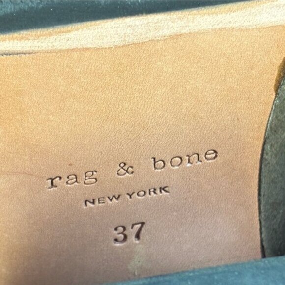 Rag & Bone Women’s Newbury Heeled Ankle Boots Distressed Brown Suede Size 37 - Picture 10 of 16